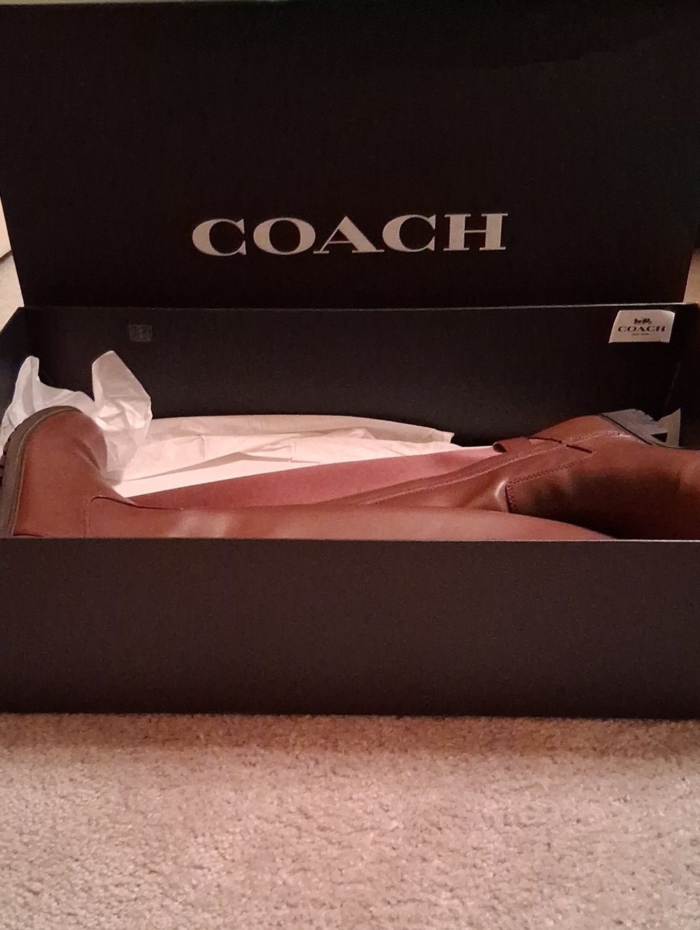 Coach Brown Leather Tall Boots